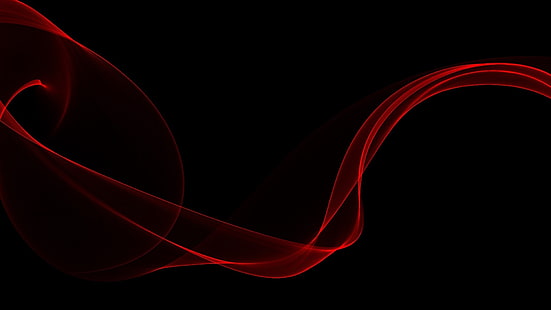 fumée rouge fond d'écran 3D, vague, rouge, lignes, lumière, Fond d'écran HD HD wallpaper