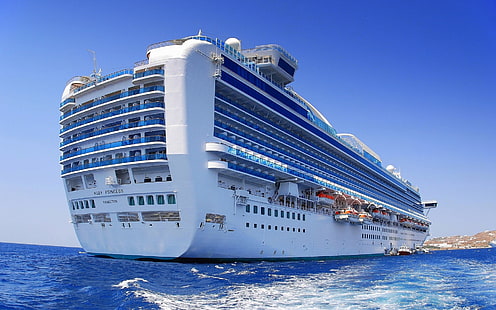 سفينة سياحية كبيرة في المحيط ، كبيرة ، رحلة بحرية ، سفينة ، محيط، خلفية HD HD wallpaper