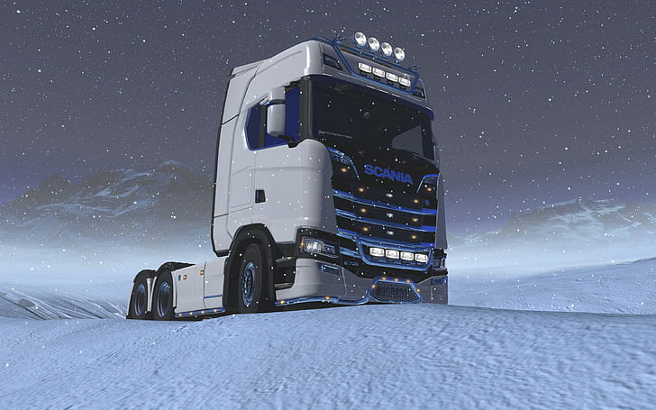 ETS2, Euro Truck Simulator 2, Scania, caminhões, jogos de vídeo, HD papel de parede