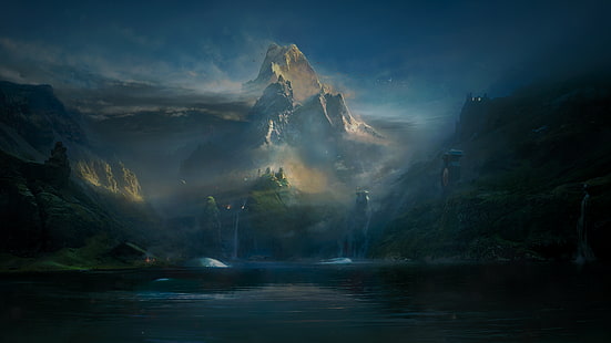 wallpaper gunung yang tertutup salju, God of War, God of War (2018), video game, Wallpaper HD HD wallpaper
