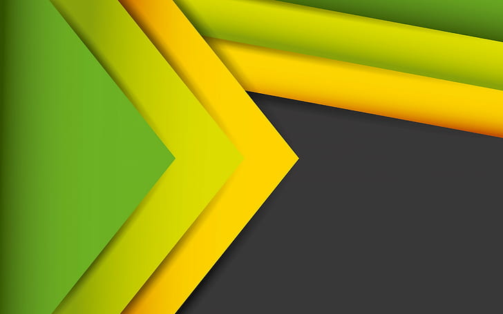 黄色、緑、抽象的な線、ストック、 HDデスクトップの壁紙
