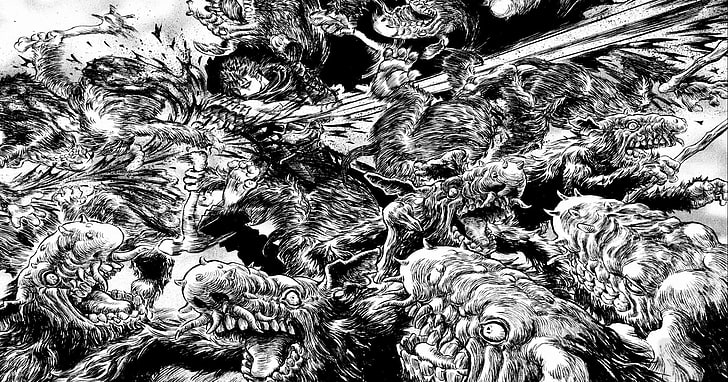 dragon sketch wallpaper, Anime, Berserk, HD wallpaper