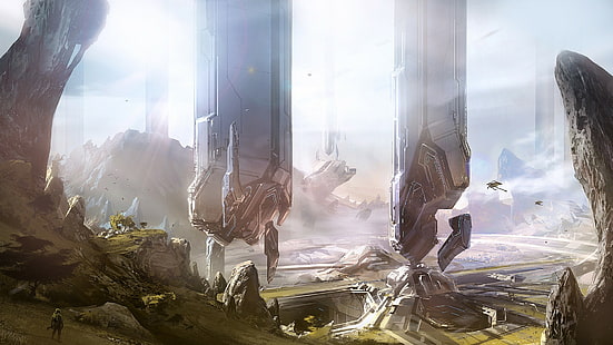 Halo, Halo 4, концептуално изкуство, видео игри, HD тапет HD wallpaper