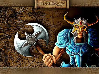 Tibia, PC Gaming, RPG, Warrior, Illusive Man, Tibia, pc gaming, rpg, warrior, ilusive man, Wallpaper HD HD wallpaper