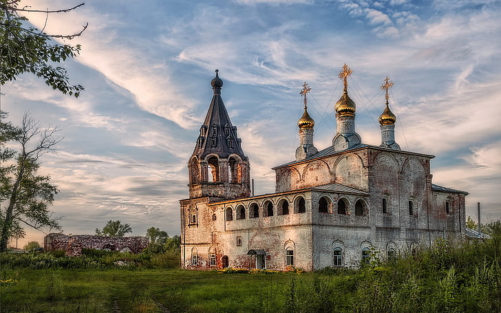 District de Muromsky, la cathédrale du Christ-Sauveur, le village de Borisogleb, Fond d'écran HD