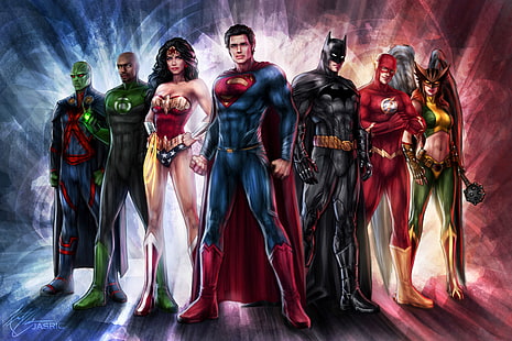 Justice League, Çizimler, 5K, HD masaüstü duvar kağıdı HD wallpaper