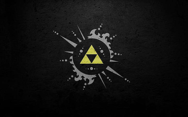 papel de parede triângulo amarelo, The Legend of Zelda, Triforce, HD papel de parede