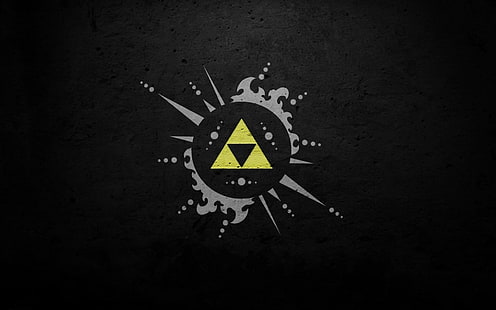 papel de parede triângulo amarelo, The Legend of Zelda, Triforce, HD papel de parede HD wallpaper