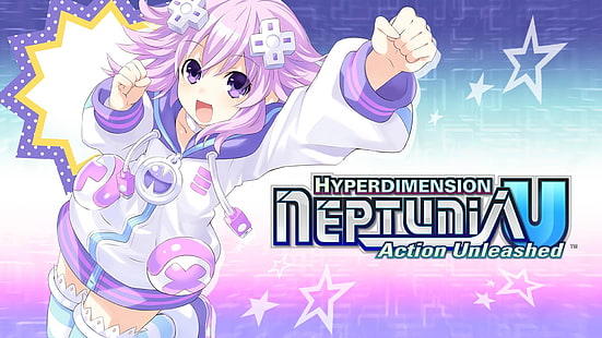 Hyperdimension Neptunia, Neptune (Hyperdimension Neptunia), สาวการ์ตูน, วอลล์เปเปอร์ HD HD wallpaper