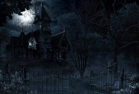 Halloween, horror, artwork, spooky, HD wallpaper HD wallpaper