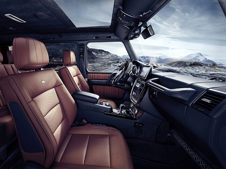 luxury cars, Mercedes-Benz G 500, SUV, interior, Mercedes, G-Class, off-road, HD wallpaper