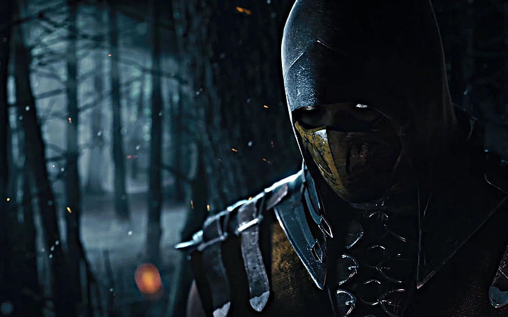 Mortal Kombat X Scorpion digitales Hintergrundbild, Scorpion (Charakter), Videospiele, HD-Hintergrundbild