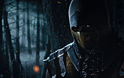 Mortal Kombat X Scorpion цифровые обои, Скорпион (персонаж), видеоигры, HD обои HD wallpaper