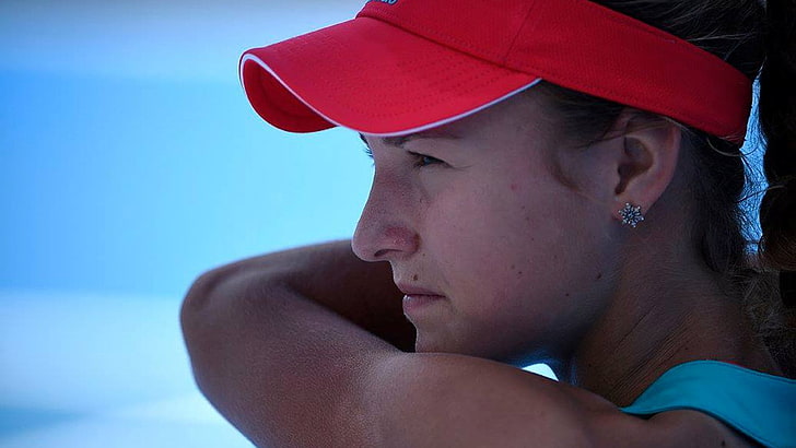 Anna Kalinskaya, tenis, wanita, profil, wajah, Wallpaper HD