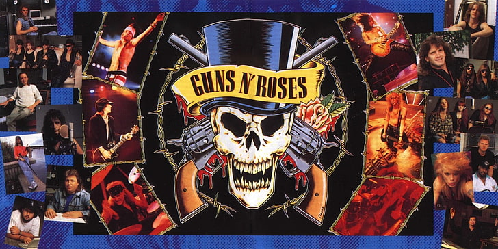 Guns N' Roses poster lot collage, Band (Music), Guns N' Roses, HD wallpaper
