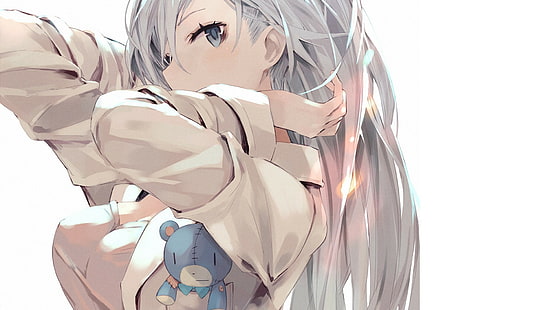 illustration de personnage féminin aux cheveux blancs, Date A Live, Reine Murasame, anime, filles anime, Fond d'écran HD HD wallpaper
