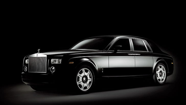 Rolls Royce HD, svarta rullar Royce Phantom, fordon, rullar, Royce, HD tapet