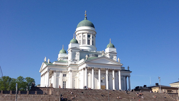 Helsinki, Finlandia, cattedrale, Helsingin tuomiokirkko, Sfondo HD
