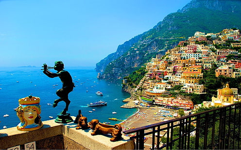 Costa de Amalfi Cocinando vacaciones en Italia Cocinando en el paraíso en la costa de Amalfi, Fondo de pantalla HD HD wallpaper