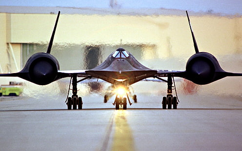schwarzer Düsenjäger, Lockheed SR-71 Blackbird, Flugzeug, Militär, US Air Force, Militärflugzeug, HD-Hintergrundbild HD wallpaper