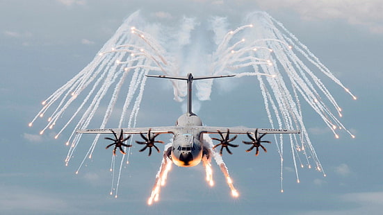 авиация, a400m, небе, самолет, airbus, самолет, военновъздушни сили, полет, HD тапет HD wallpaper