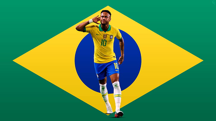 Sepak bola, Neymar, Brazil, Wallpaper HD