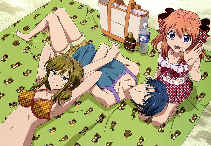 Anime, Anime Mädchen, Gekkan Shoujo Nozaki-Kun, Kashima Yuu, Seo Yuzuki, Sakura Chiyo, HD-Hintergrundbild