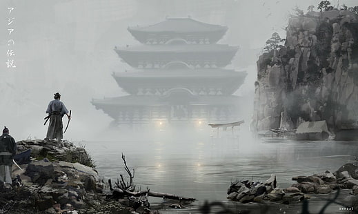 Videospiel digitale Tapete, Samurai, Krieger, HD-Hintergrundbild HD wallpaper