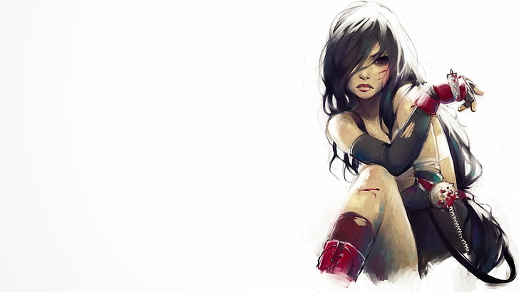 weibliche Anime-Figur digitale Tapete, Malerei, Tifa Lockhart, Kunstwerk, Final Fantasy VII, Videospiele, HD-Hintergrundbild