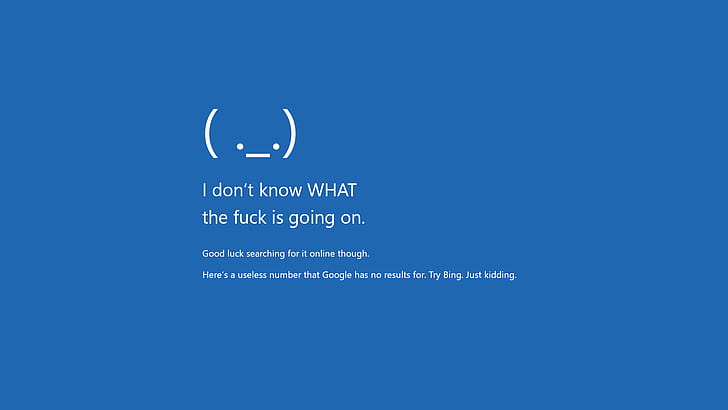 Windows 10, ข้อผิดพลาด, ข้อผิดพลาดของ Windows, อารมณ์ขัน, Emoji, สีน้ำเงิน, Microsoft, Microsoft Windows, วอลล์เปเปอร์ HD