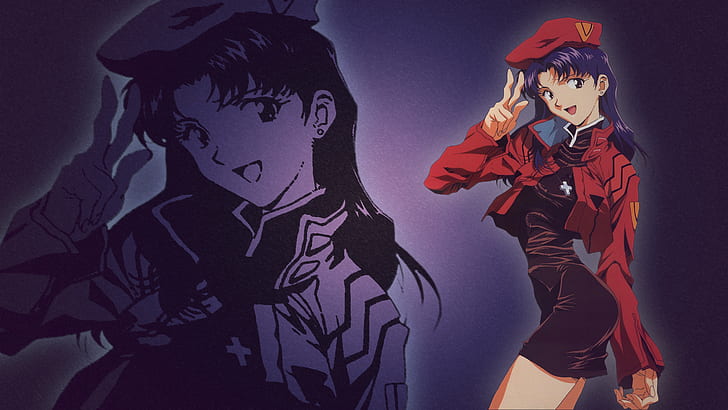 Evangelion, Neon Genesis Evangelion, Misato Katsuragi, Wallpaper HD