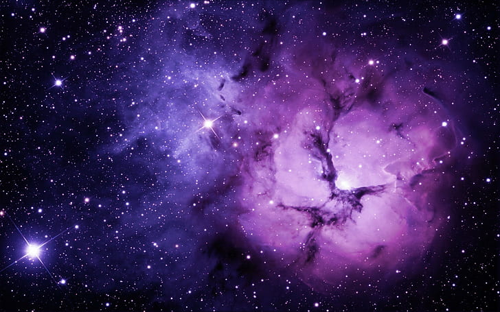 nebula, ungu, Wallpaper HD