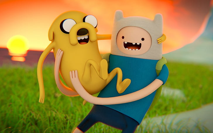 Adventure Time Cool Poster, finn o humano e jake o personagem do cão, hora da aventura, HD papel de parede