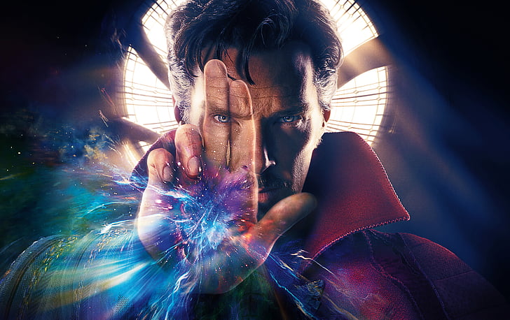cyfrowa tapeta plakatu filmowego Doctor Strange, Benedict Cumberbatch, Doctor Strange, 2016, Tapety HD