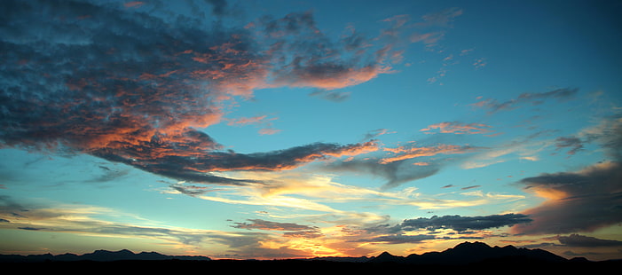clouds, sky, red sky, sunset, sunrise, HD wallpaper HD wallpaper