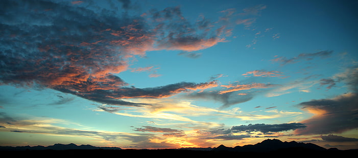 sunrise, red sky, sunset, sky, clouds, HD wallpaper HD wallpaper