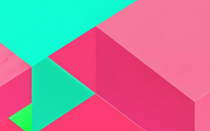 android, marshmallow, new, green, pink, pattern, HD wallpaper