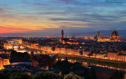 градски пейзажи, Флоренция, Италия, Понте, Векио, HD тапет HD wallpaper