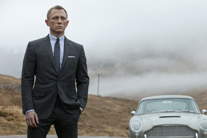 coche, James Bond, celebridades más populares en 2015, Daniel Craig, 007, actor, Fondo de pantalla HD