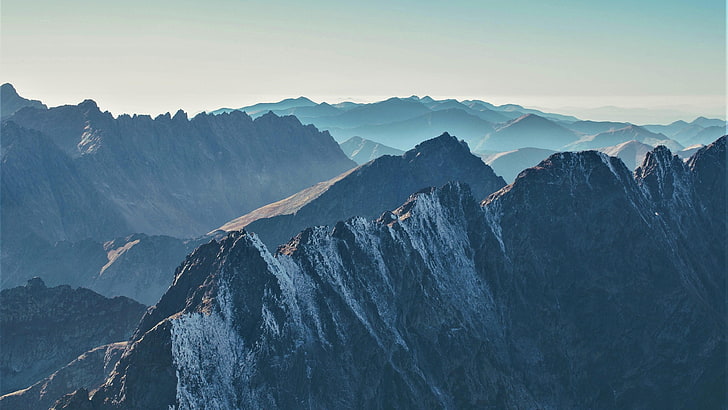 catena montuosa, montagna, cresta, cielo, arête, Alti Tatra, massiccio, Slovacchia, Europa, vertice, nuvola, scenario di montaggio, Sfondo HD