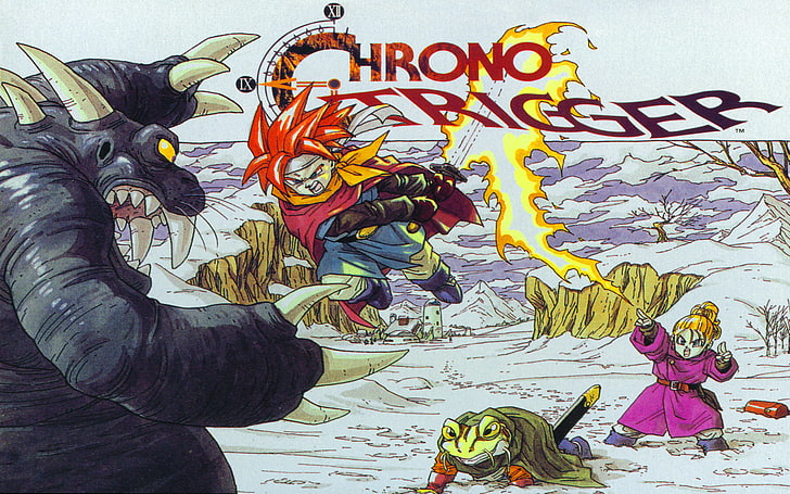 Chrono Trigger clip-art, Chrono Trigger, SNES, JRPG, видео игри, фентъзи изкуство, ретро игри, HD тапет