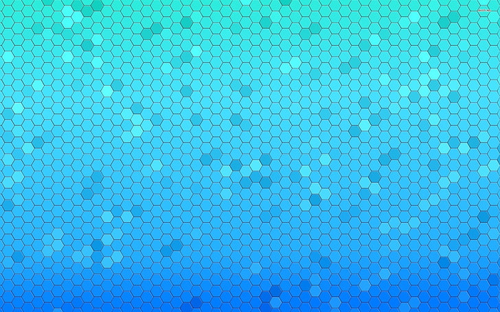 blue, honeycomb, textures, HD wallpaper