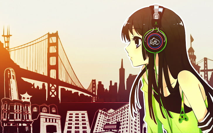 Anime Girls, Headphones, K-ON, Akiyama Mio, Music, black haired girl with  headphones illustration, HD wallpaper | Wallpaperbetter