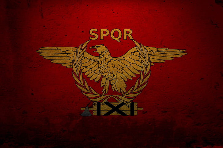roman legion flag, HD wallpaper