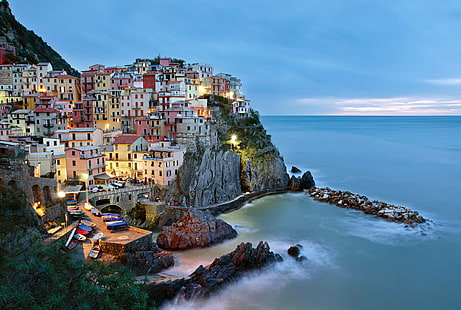 Cinque Terre, İtalya, Manarola, Blues, Cinque Terre, İtalya, Mavi, Avrupa, İtalya, Deniz, Italie, Cinque Terre, UNESCO, Dünya Mirası, Seyahat, Manzara, Deniz Manzarası, Peyzaj, Kıyı şeridi, Kasaba, Tatil, Ligurya, Akdenizdoğa, yaz, ev, mimari, turizm, HD masaüstü duvar kağıdı HD wallpaper