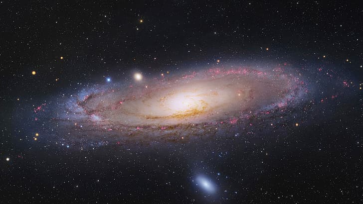 ruang, bintang, hitam, galaksi, Andromeda, Constellation Andromeda, Wallpaper HD