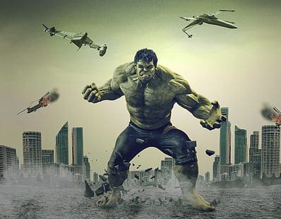 hulk, 4k, hd, obra de arte, deviantart, artista, superhéroes, Fondo de pantalla HD HD wallpaper