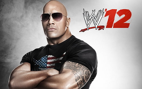 WWE 12 Скала, рок, HD обои HD wallpaper