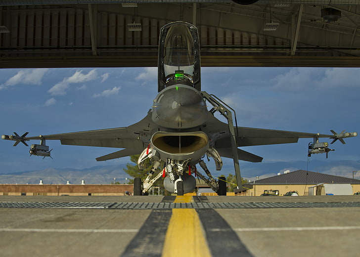 pesawat terbang, militer, pesawat terbang, Angkatan Udara AS, General Dynamics F-16 Fighting Falcon, Wallpaper HD