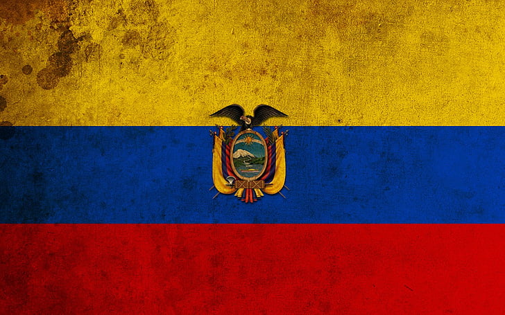 Flags, Flag Of Ecuador, Ecuador, Flag, Old, South America, HD wallpaper